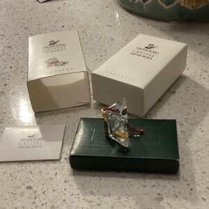 Swarovski Crystal Diary book.  with Gold and Red Accents